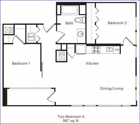 2 bed 2 bath at DOCK 59 APARTMENTS, PORTLAND, Oregon